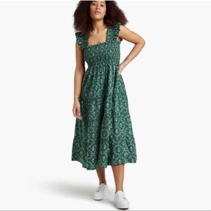 Hill House Nap Dress - Ellie, Green Trellis